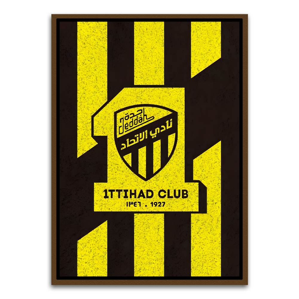 ITTHAD CLUB 9 Brown Canvas frame acrylic canvas Frames