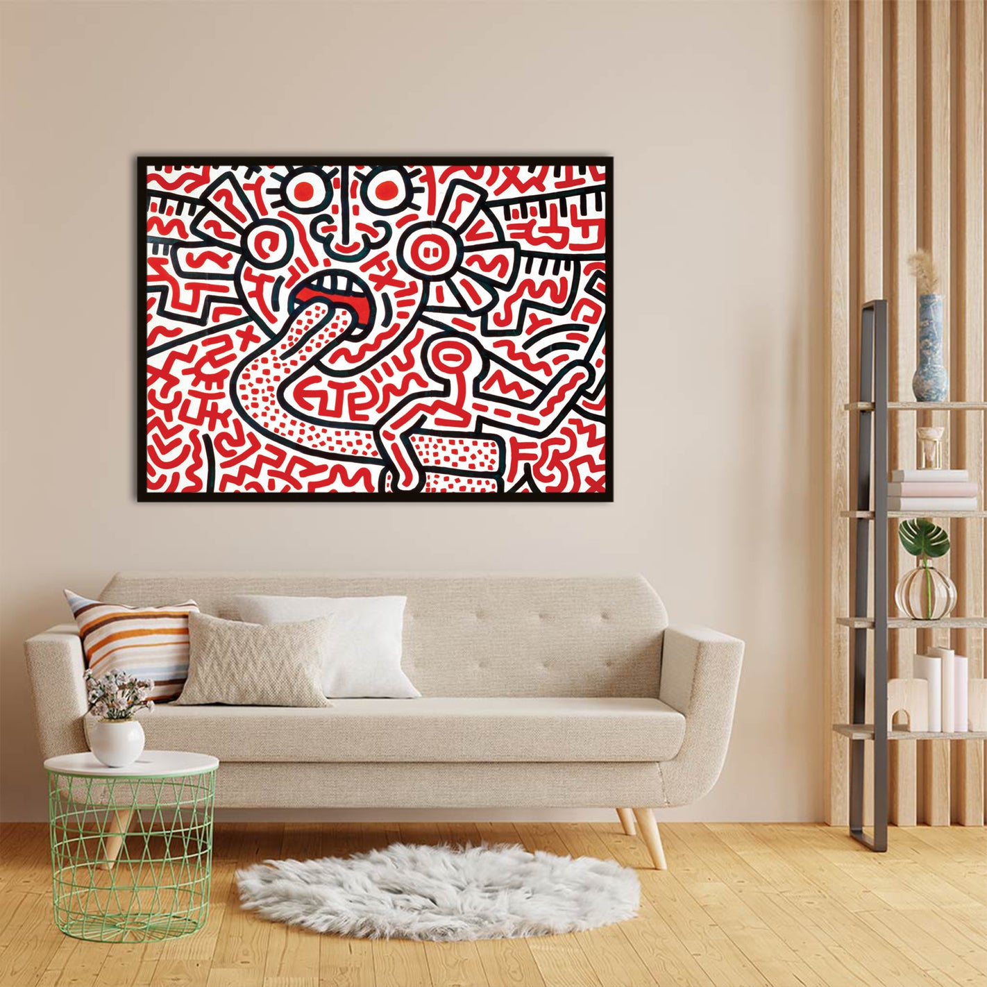 Keith Haring acrylic canvas Frames