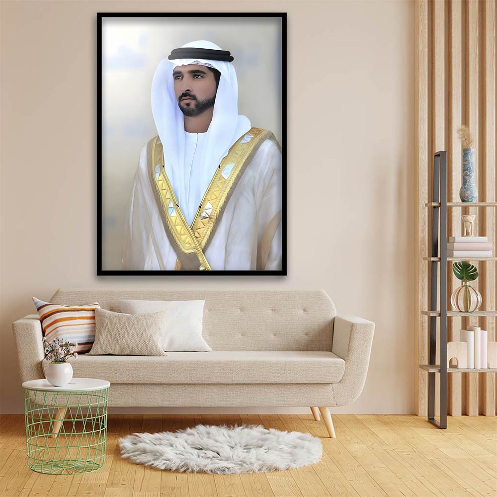 Sheikh Hamdan bin Mohammed bin Rashid Al Maktoum acrylic canvas Frames