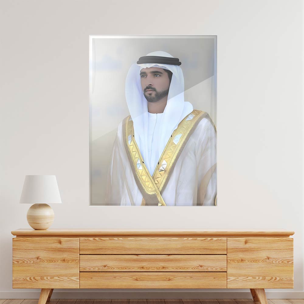 Sheikh Hamdan bin Mohammed bin Rashid Al Maktoum Acrylic acrylic canvas Frames