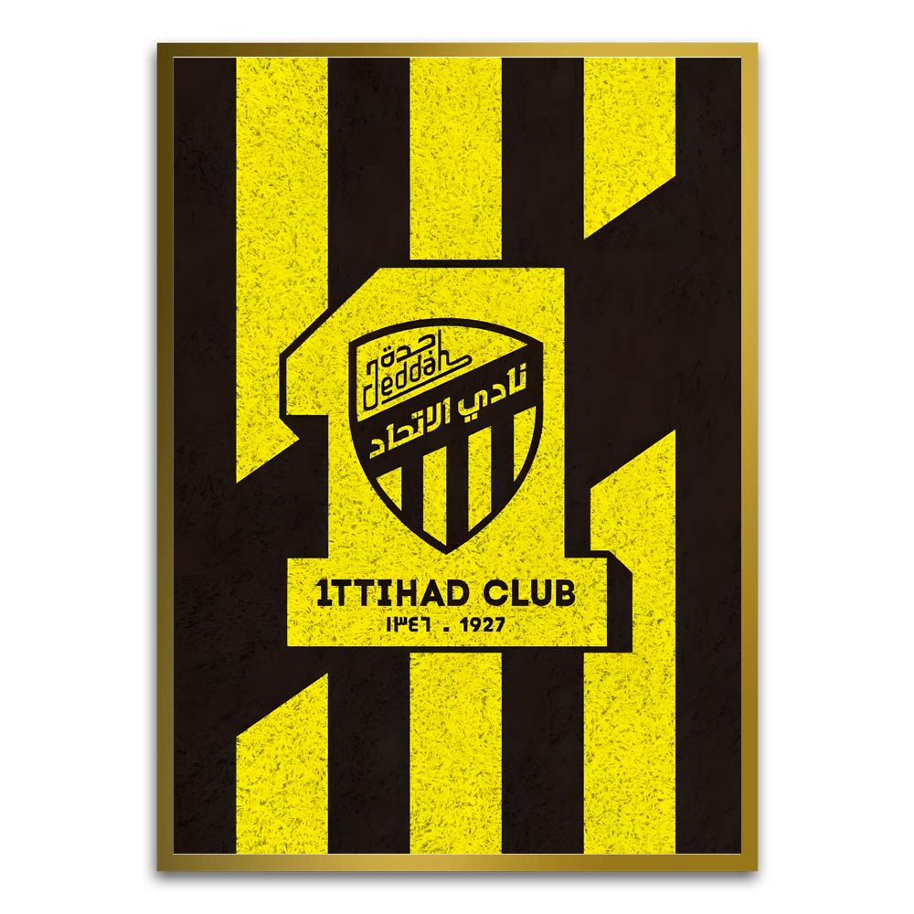 ITTHAD CLUB 9 Gold Printed frame acrylic canvas Frames