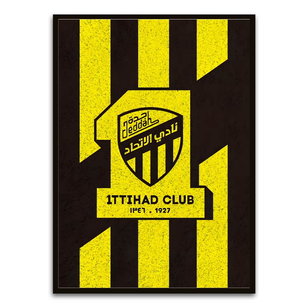 ITTHAD CLUB 9 Black Printed frame acrylic canvas Frames