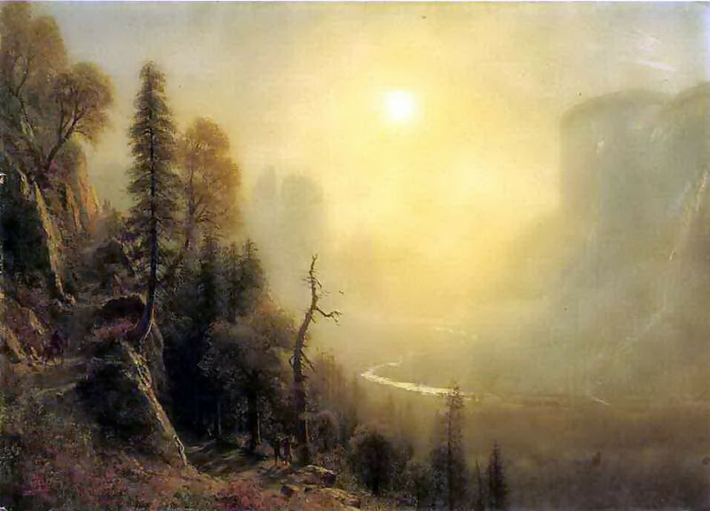 Albert Bierstadt - Yosemite Valley Glacier 50X131 Canvas