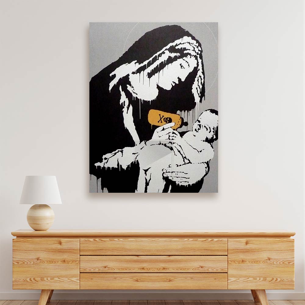 BANKSY ART 28 Acrylic acrylic canvas Frames