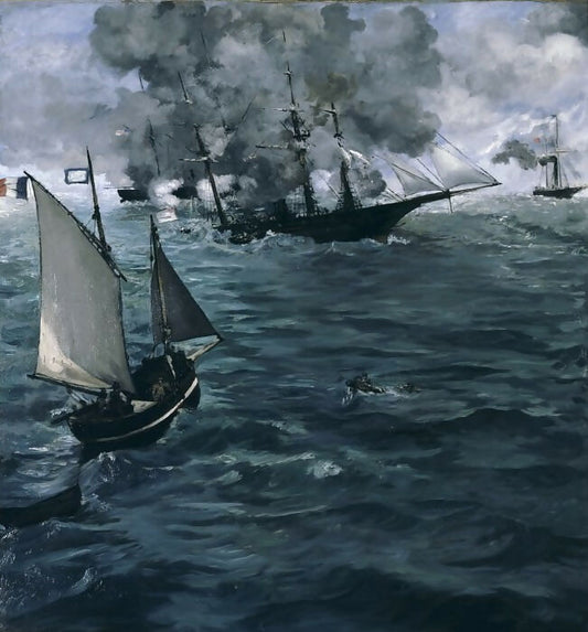 Edouard Manet – The Battle between the Ships Kearsarge and Alabama 50X40 Canvas