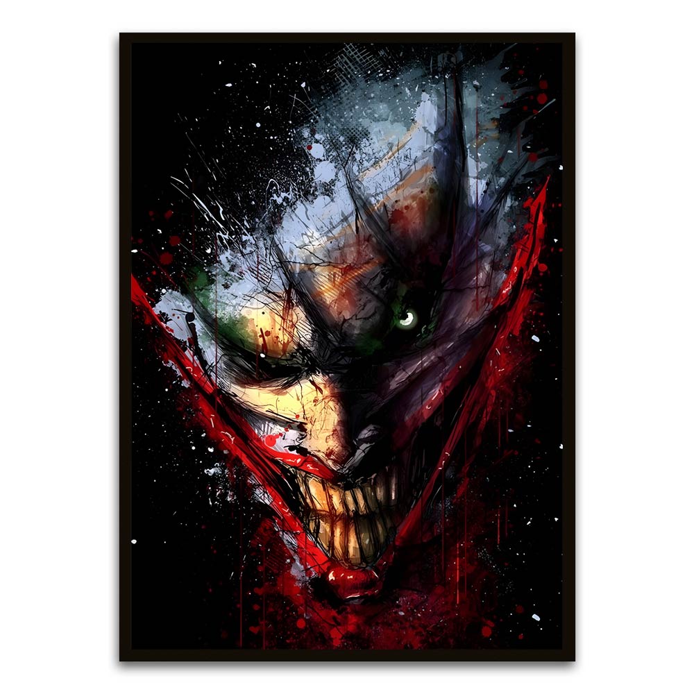 Batman 4 Black Printed frame acrylic canvas Frames