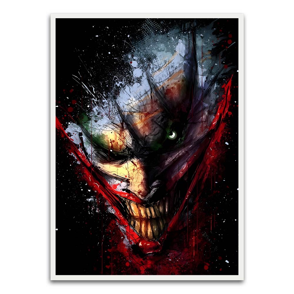 Batman 4 White Printed frame acrylic canvas Frames