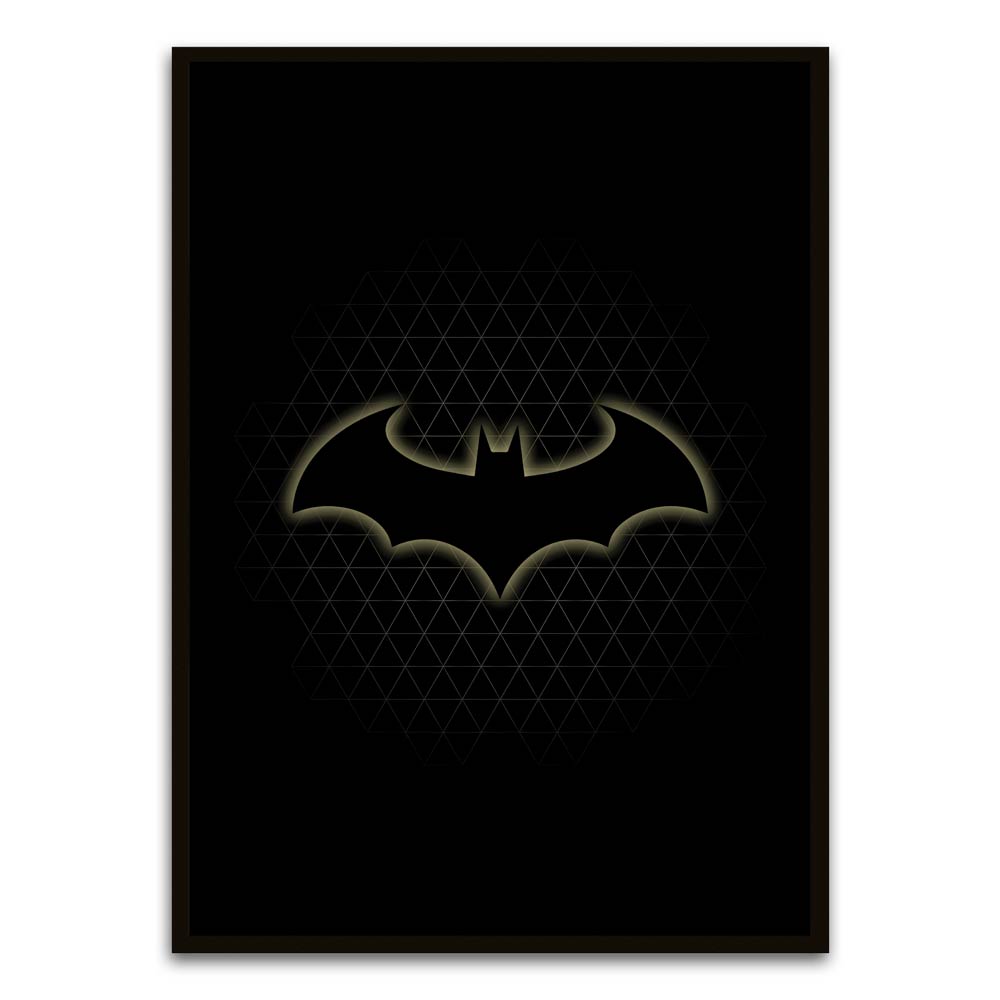 Batman 5 Black Printed frame acrylic canvas Frames