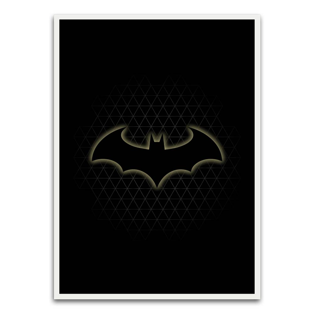 Batman 5 White Printed frame acrylic canvas Frames