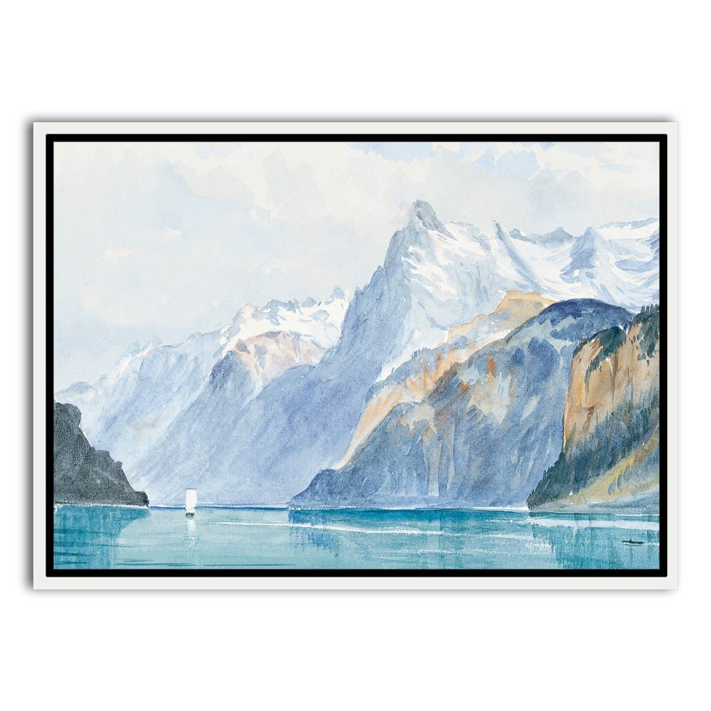 Bay of Uri Brunnen from Switzerland White Canvas Frame