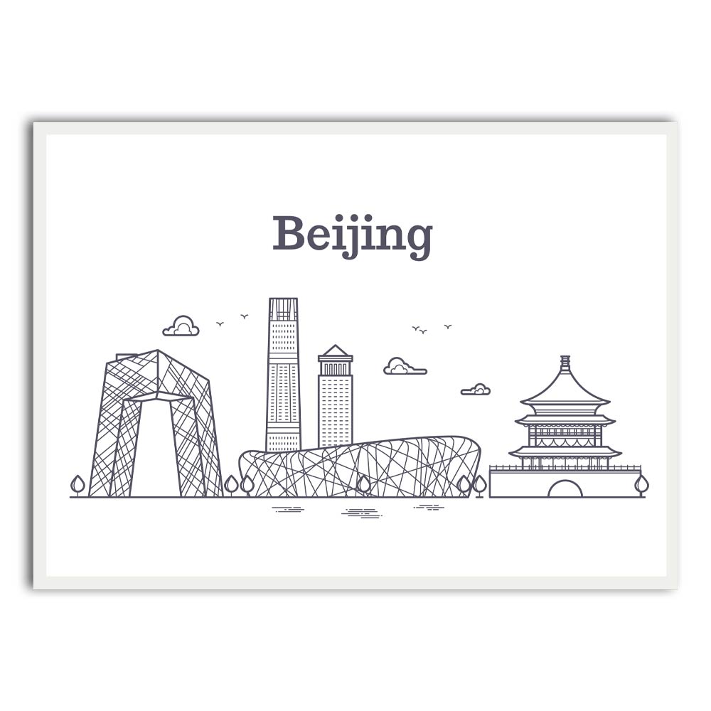 Beijing White Printed frame acrylic canvas Frames