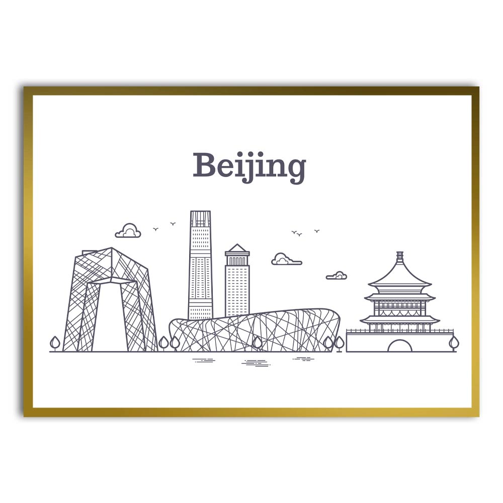 Beijing Gold Printed frame acrylic canvas Frames