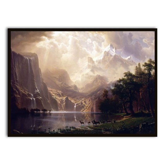 Bierstadt Among the Sierra Nevada Black Printed Frames