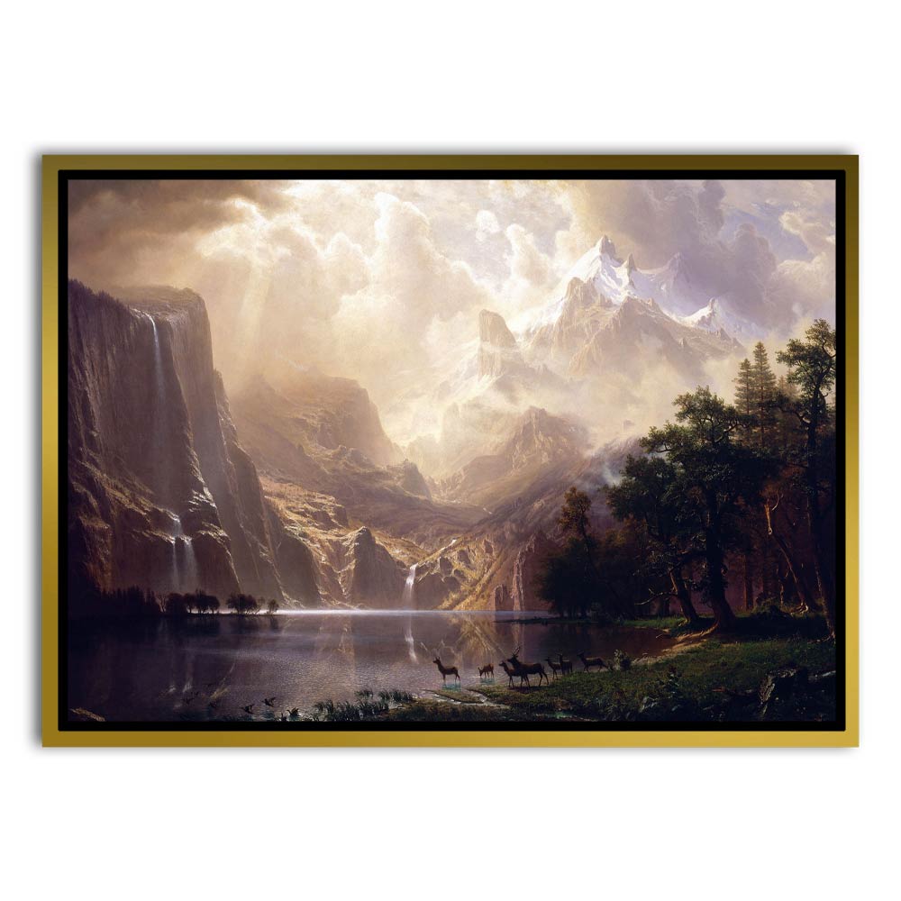 Bierstadt Among the Sierra Nevada Gold Canvas Frame