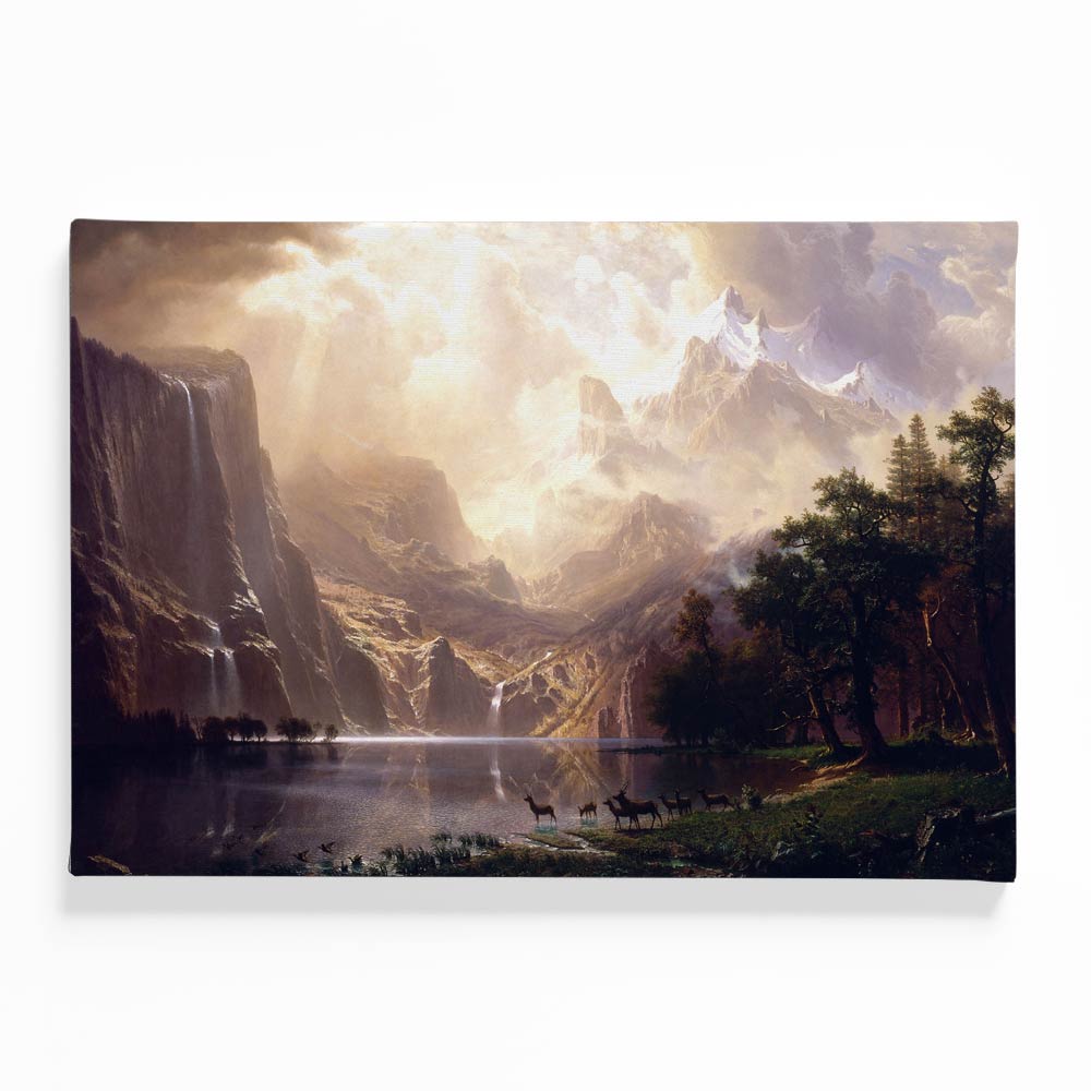 Bierstadt Among the Sierra Nevada Canvas