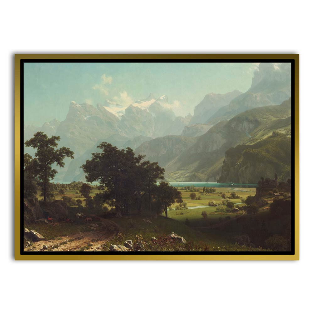 Lake Canvas Frame Gold