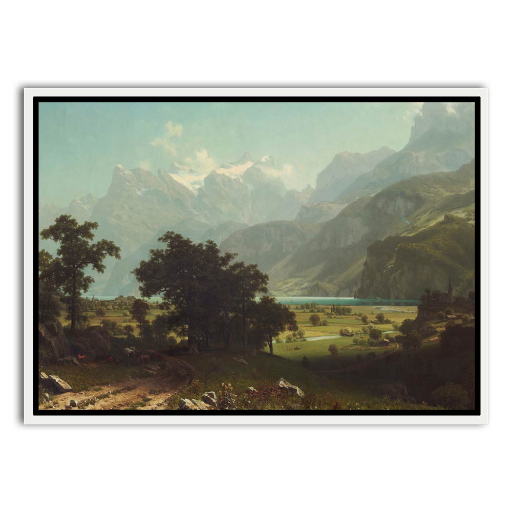 Lake Canvas Frame White