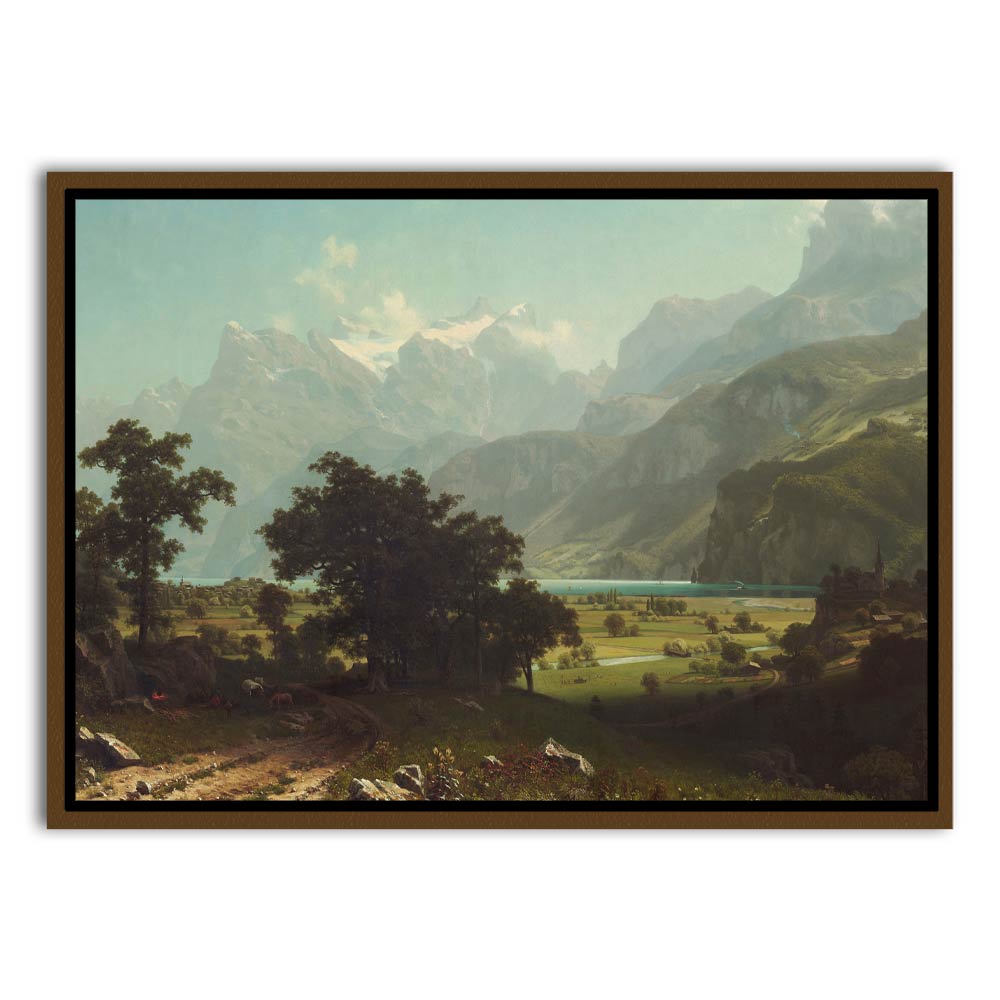 Lake Canvas Frame Brown