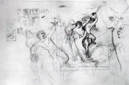 KarlPavlovichBryullov–Hylasdrawnintothewaterbynymphs.1823-1827 50X40 Canvas