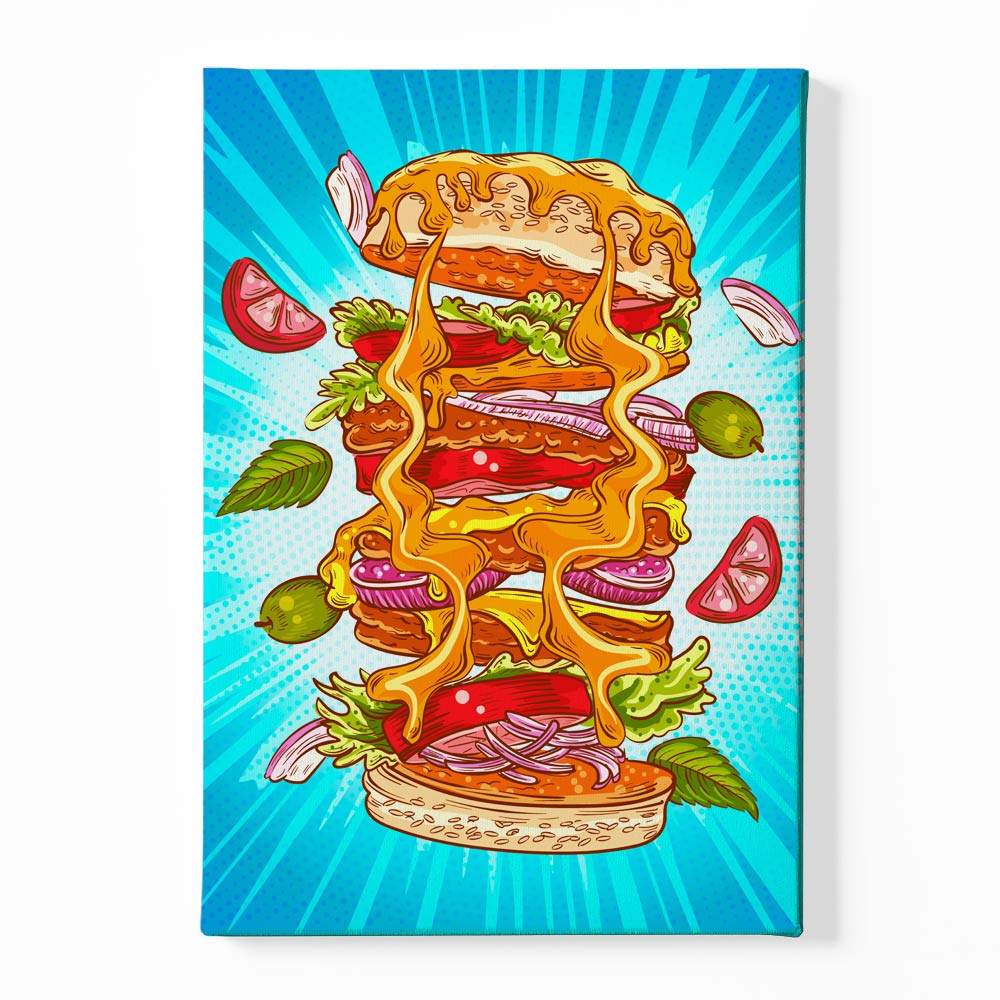 Burger Canvas acrylic canvas Frames