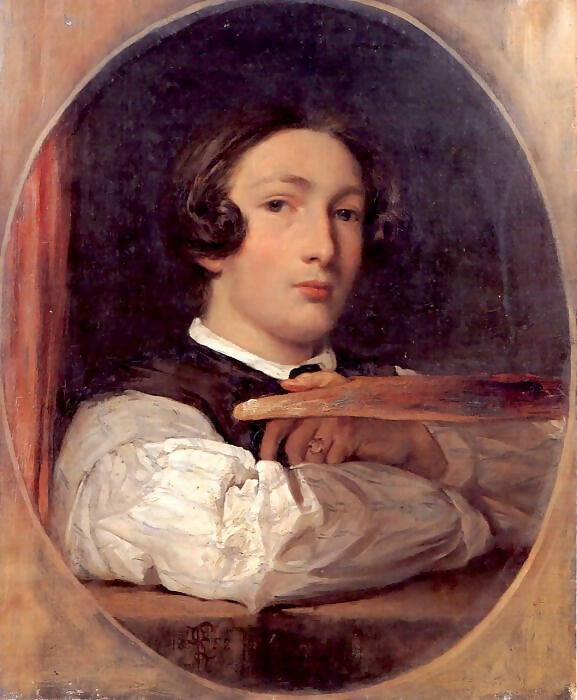 Frederic Leighton - Self-Portrait as a Young Man 50X40 Canvas