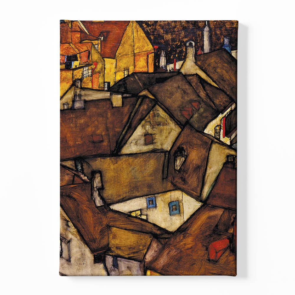 Crescent of Houses Canvas acrylic canvas Frames