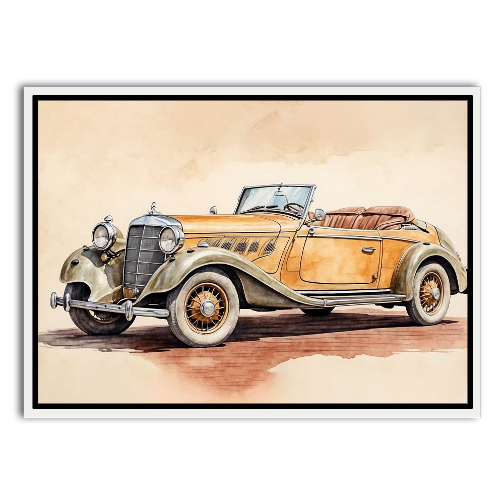 Car 12 White Canvas frame acrylic canvas Frames