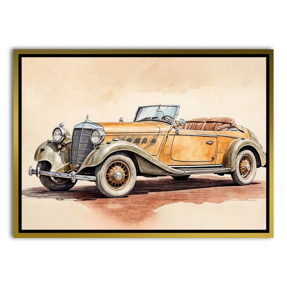 Car 12 Gold Canvas frame acrylic canvas Frames