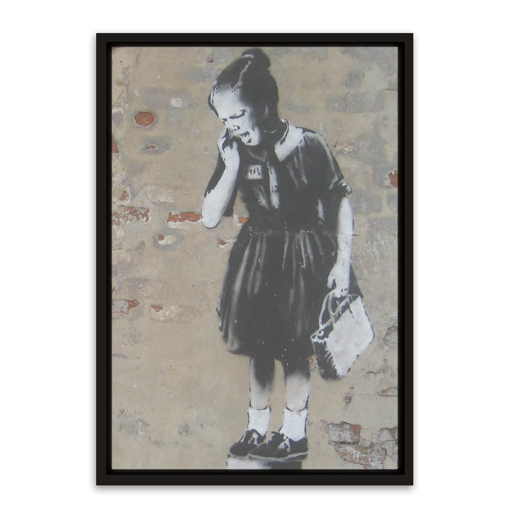 BANKSY ART 12 Black Canvas frame acrylic canvas Frames