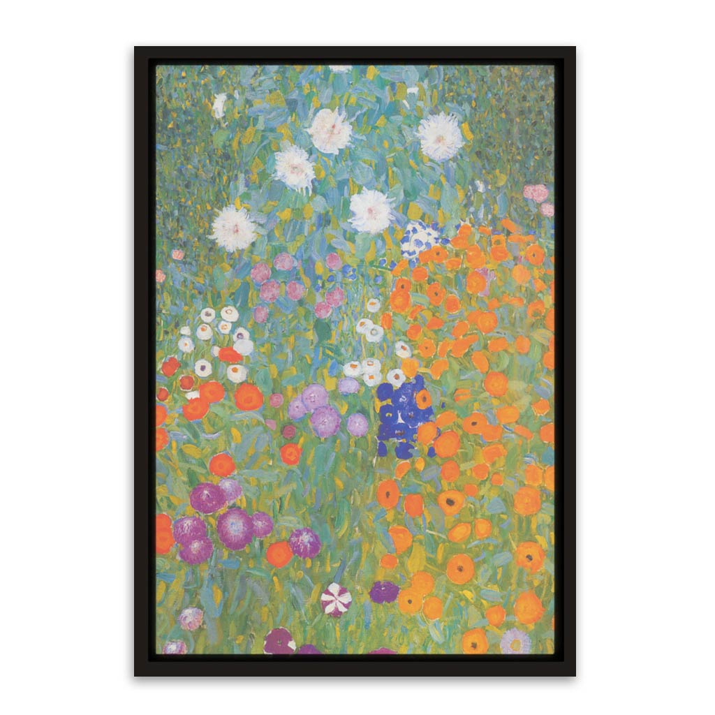 Flower garden Black Canvas frame acrylic canvas Frames