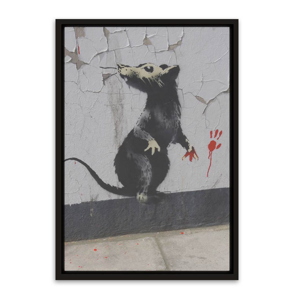 BANKSY ART 11 Black Canvas frame acrylic canvas Frames