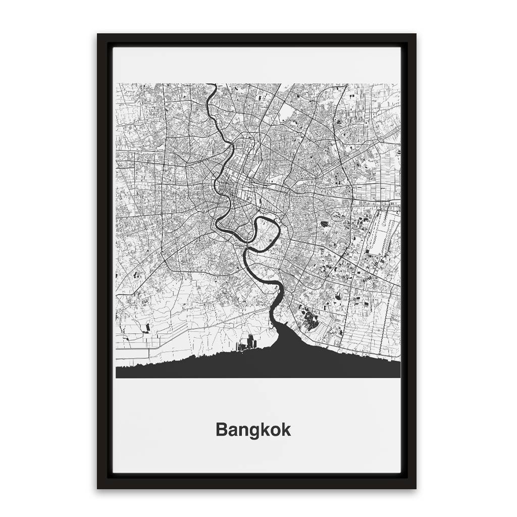 Bangkok Black Canvas frame acrylic canvas Frames