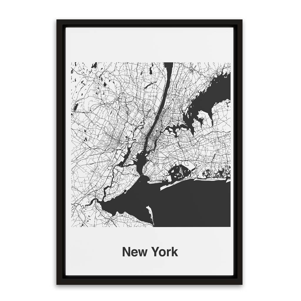 New York Black Canvas frame acrylic canvas Frames