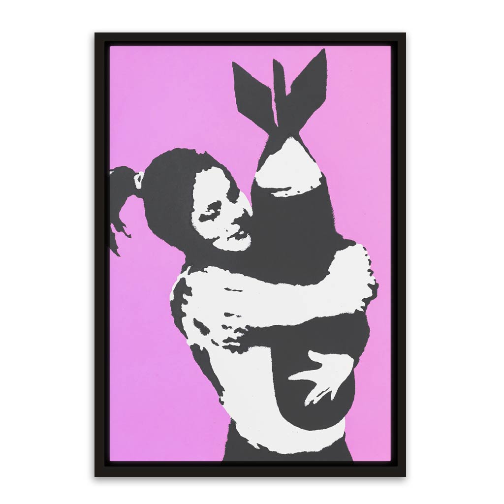 BANKSY ART 24 Black Canvas frame acrylic canvas Frames