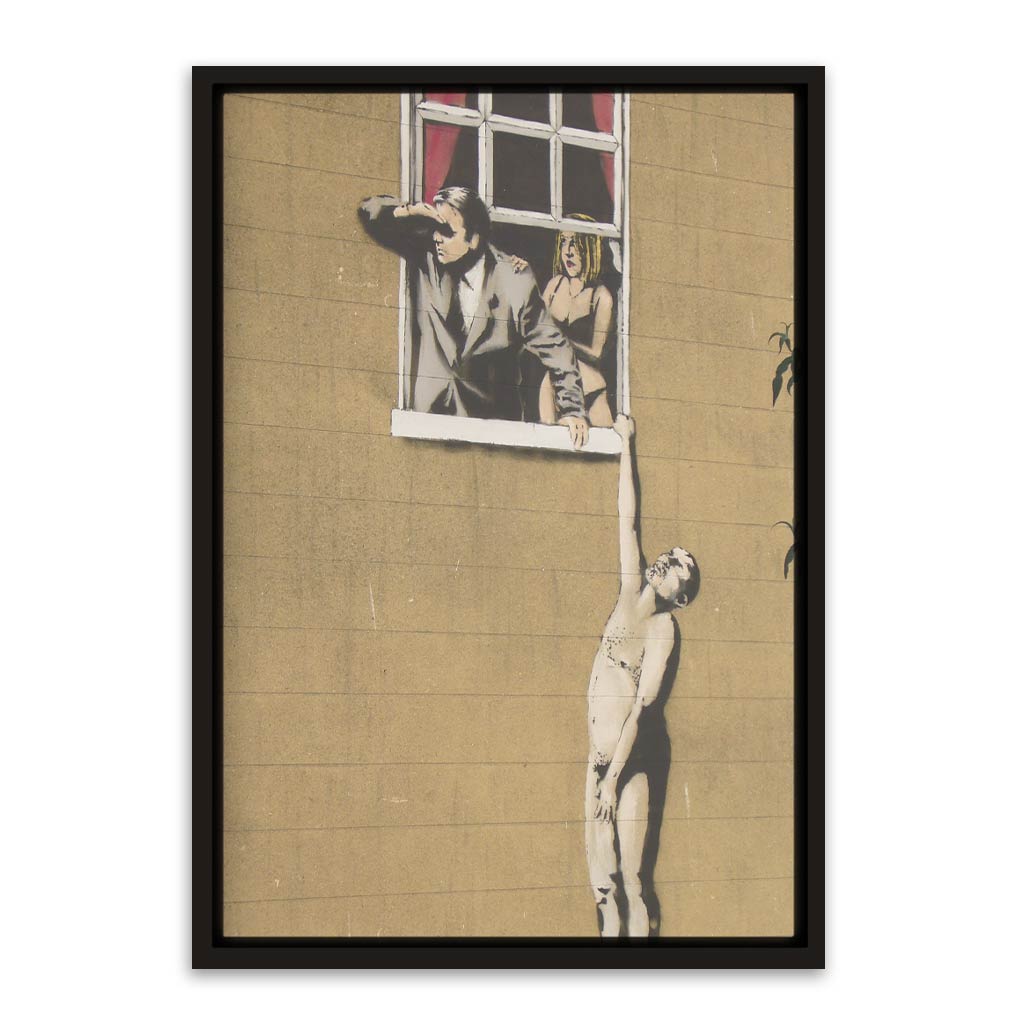 BANKSY ART 10 Black Canvas frame acrylic canvas Frames