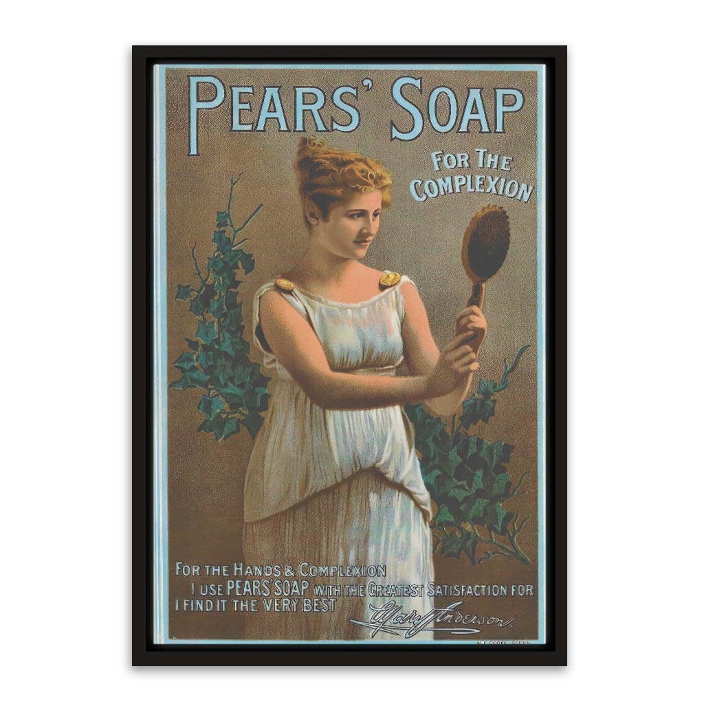 Pears soap Black Canvas frame acrylic canvas Frames