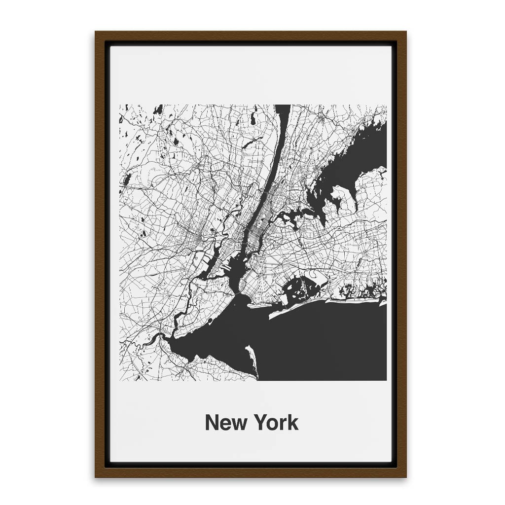 New York Brown Canvas frame acrylic canvas Frames