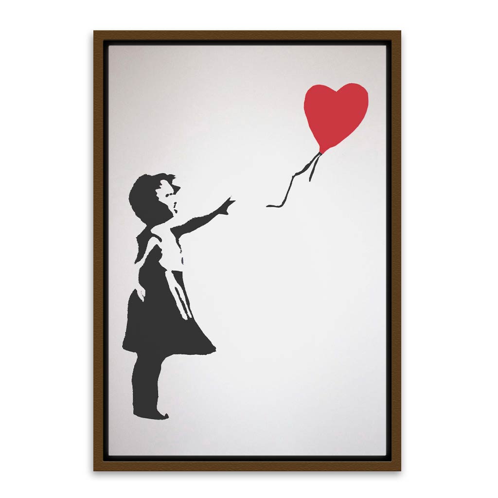 BANKSY ART 4 Brown Canvas frame acrylic canvas Frames