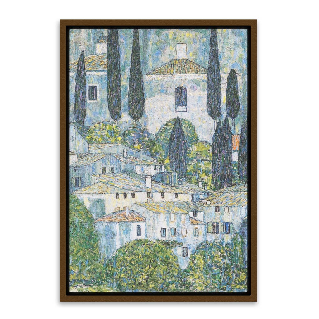 Kirche in Cassone 1913 Brown Canvas frame acrylic canvas Frames