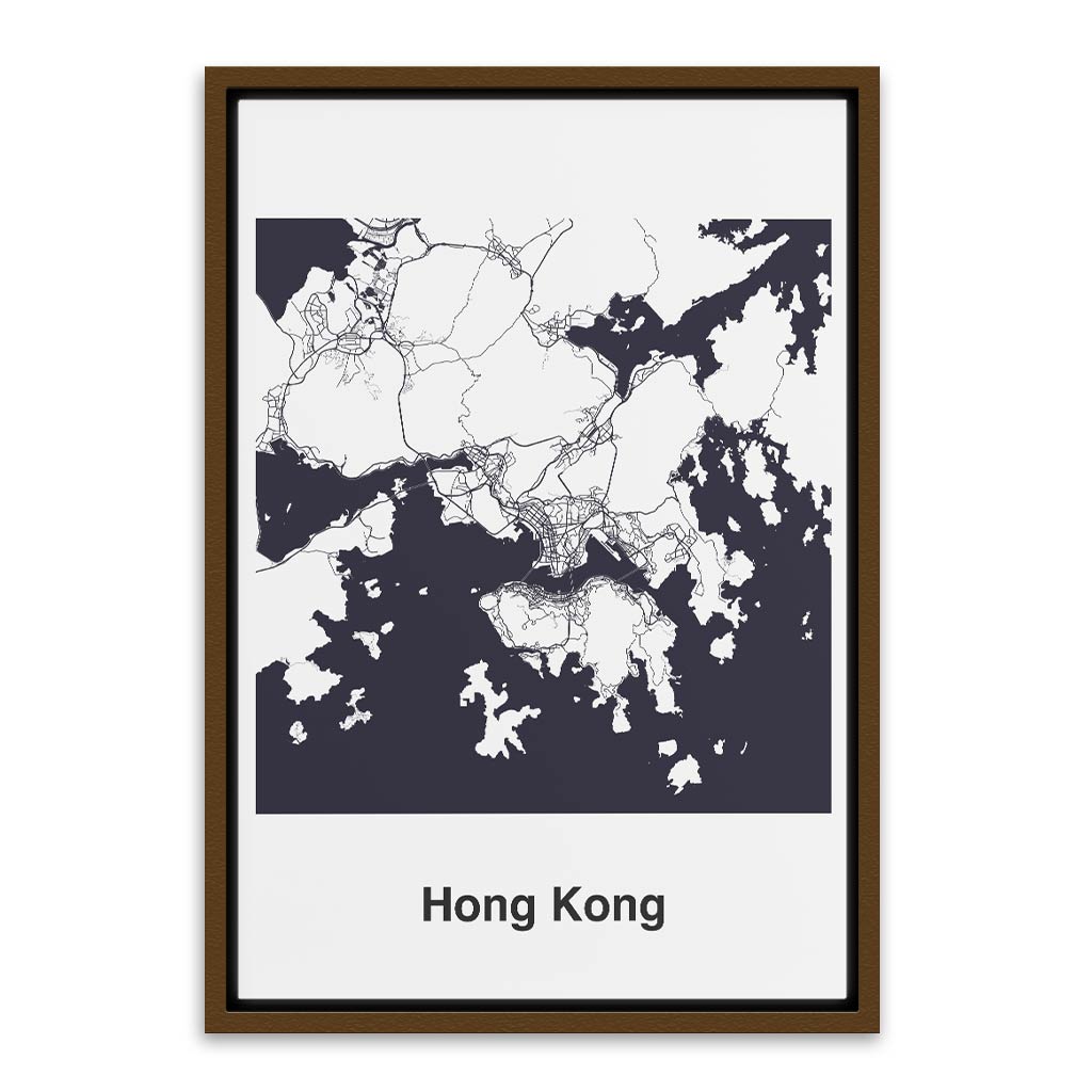 Hong Kong Brown Canvas frame acrylic canvas Frames