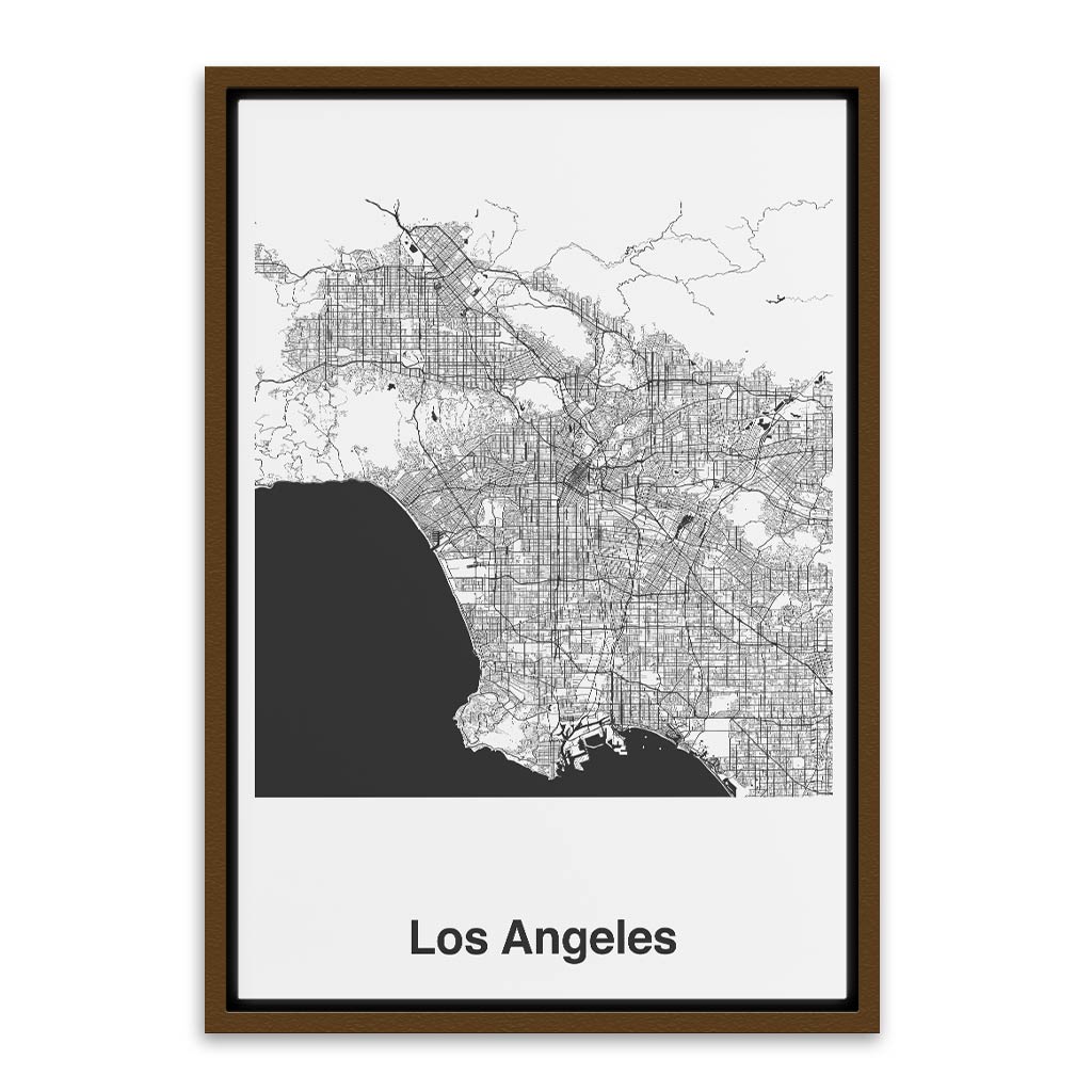 Los Angeles Brown Canvas frame acrylic canvas Frames