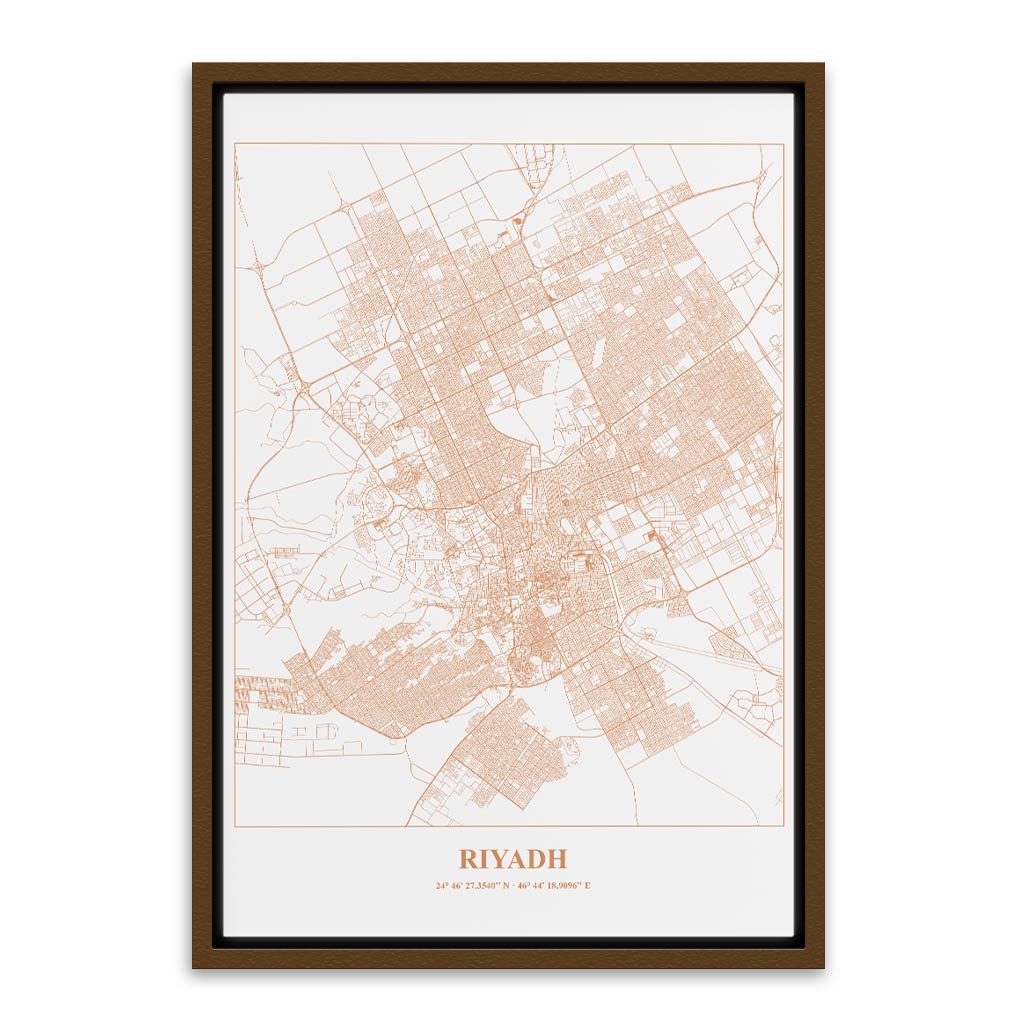 Riyadh Brown Canvas frame acrylic canvas Frames