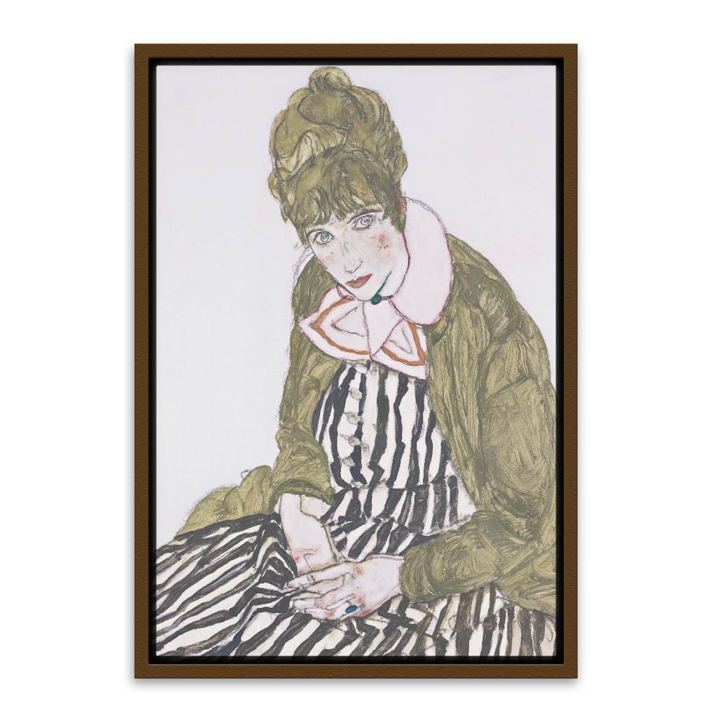 Striped Dress Brown Canvas frame acrylic canvas Frames