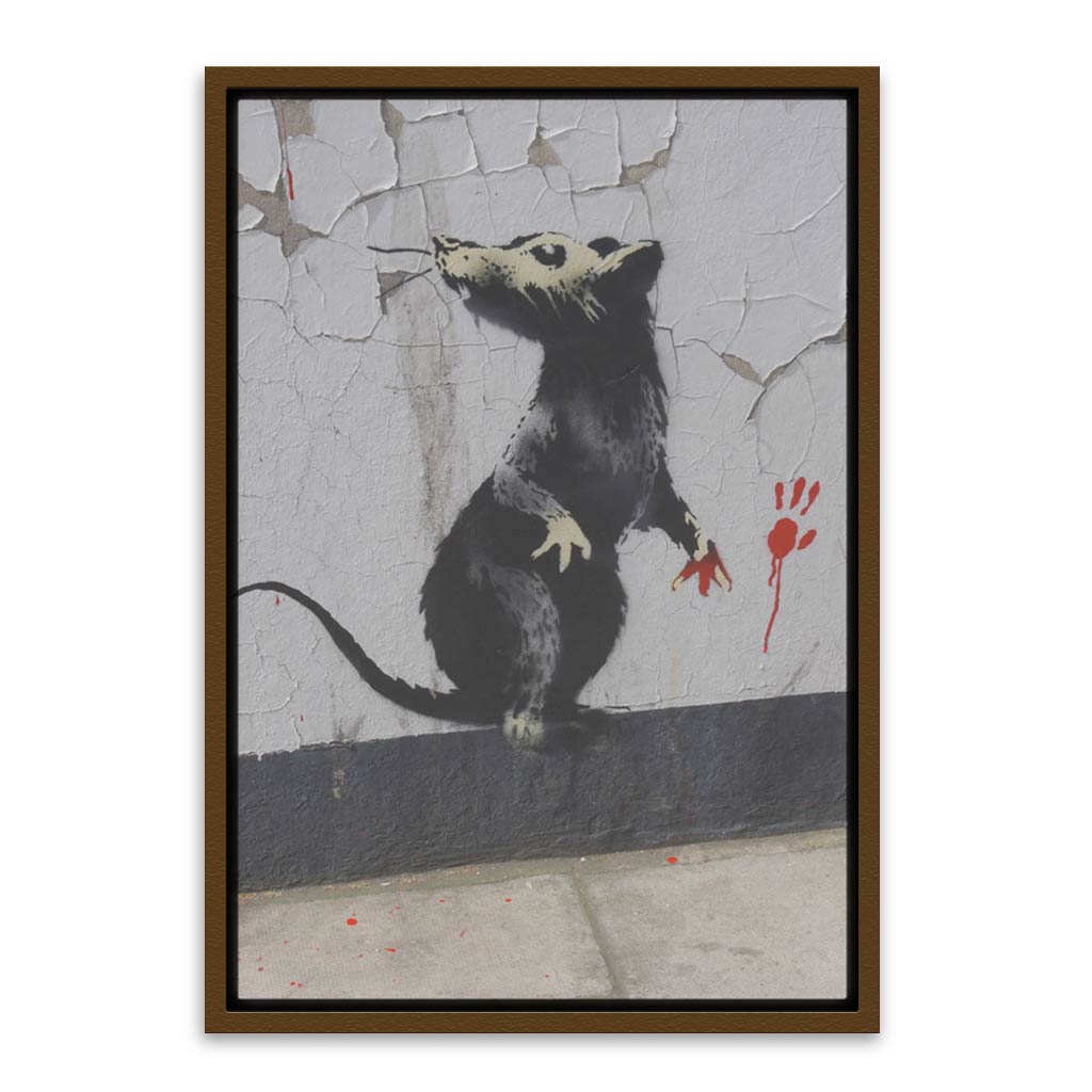 BANKSY ART 11 Brown Canvas frame acrylic canvas Frames