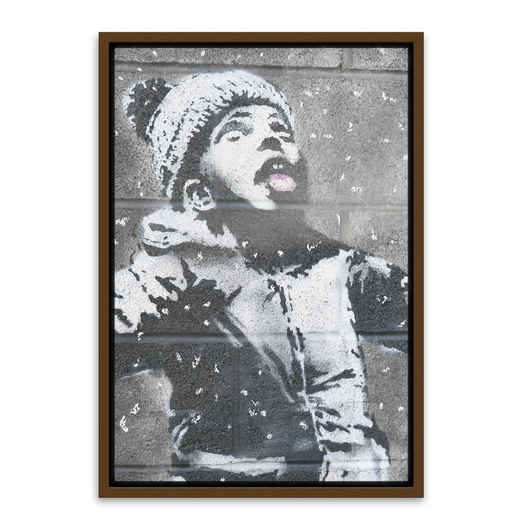 BANKSY ART 2 Brown Canvas frame acrylic canvas Frames