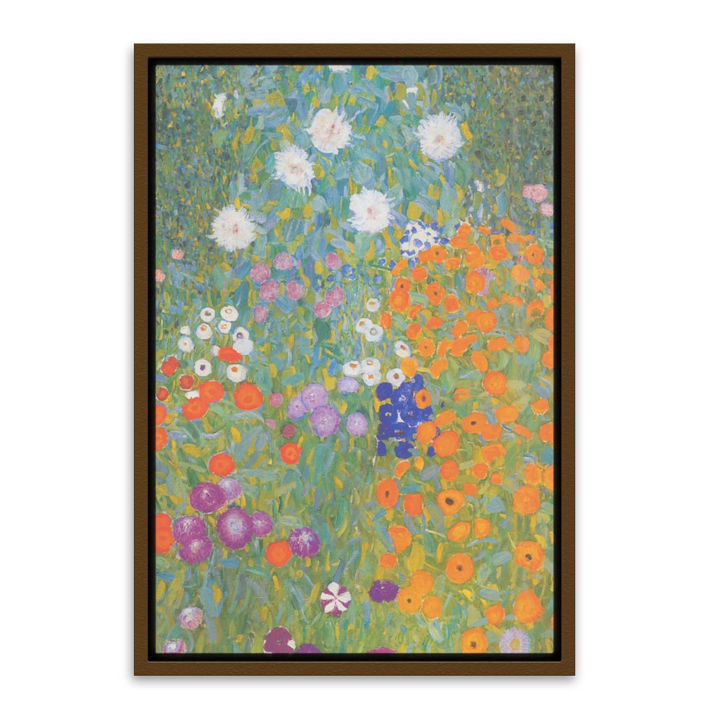 Flower garden Brown Canvas frame acrylic canvas Frames