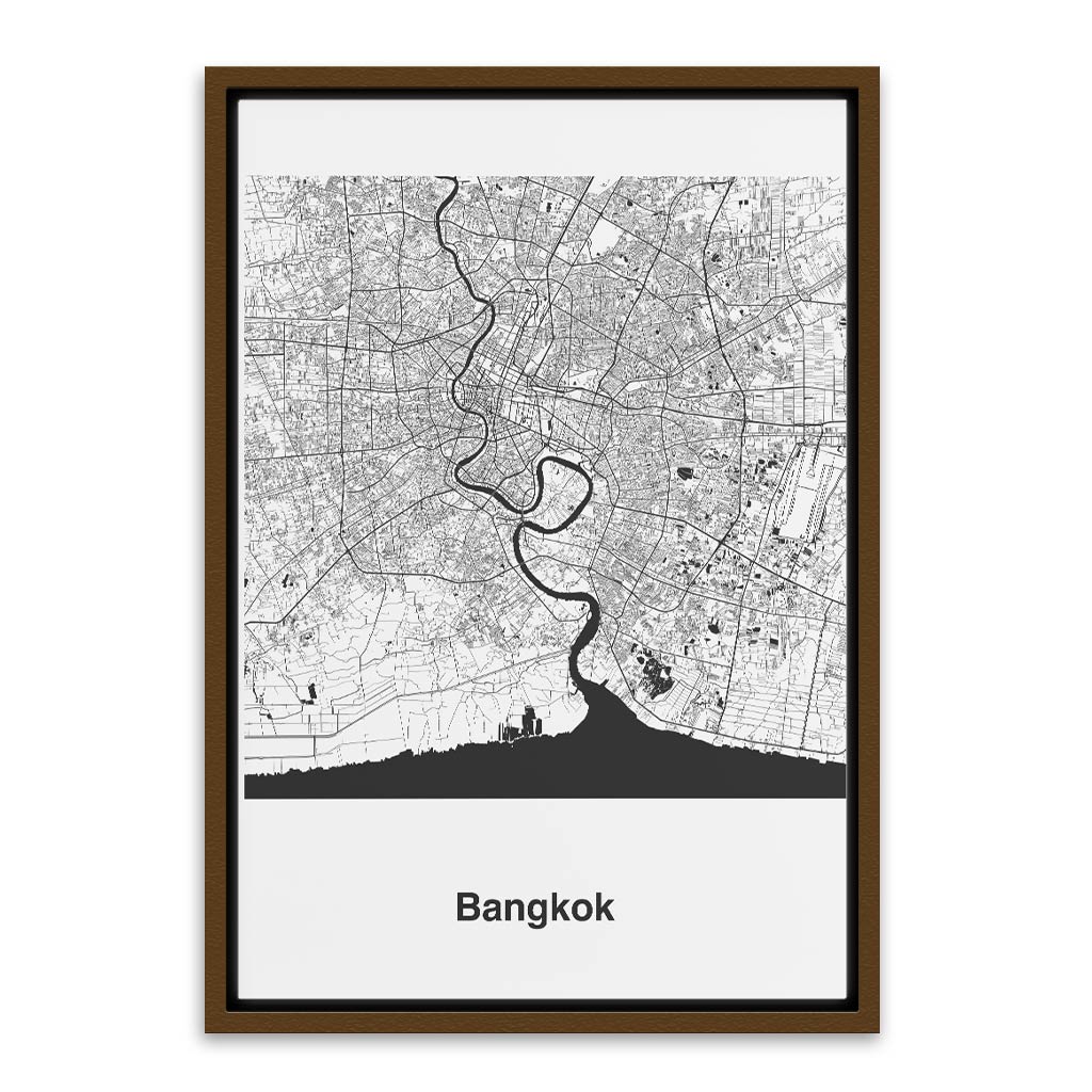 Bangkok Brown Canvas frame acrylic canvas Frames