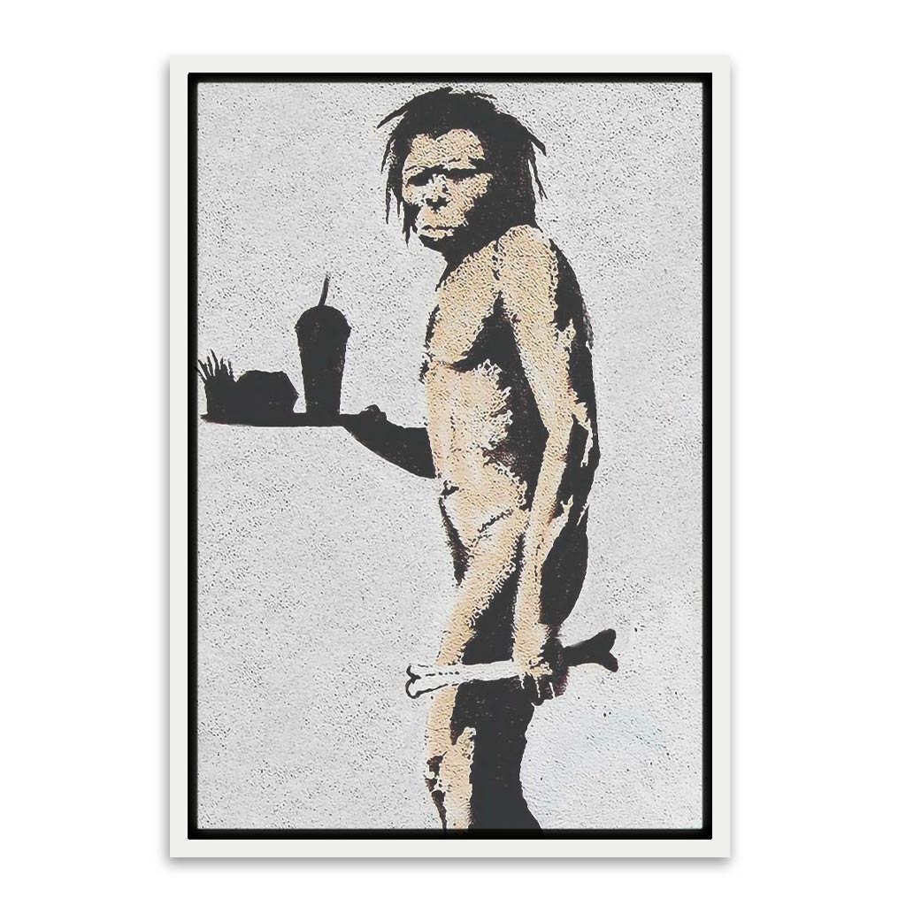 BANKSY ART 27 White Canvas frame acrylic canvas Frames