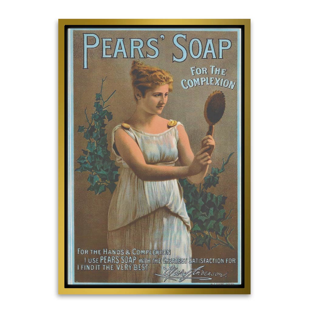 Pears soap Gold Canvas frame acrylic canvas Frames