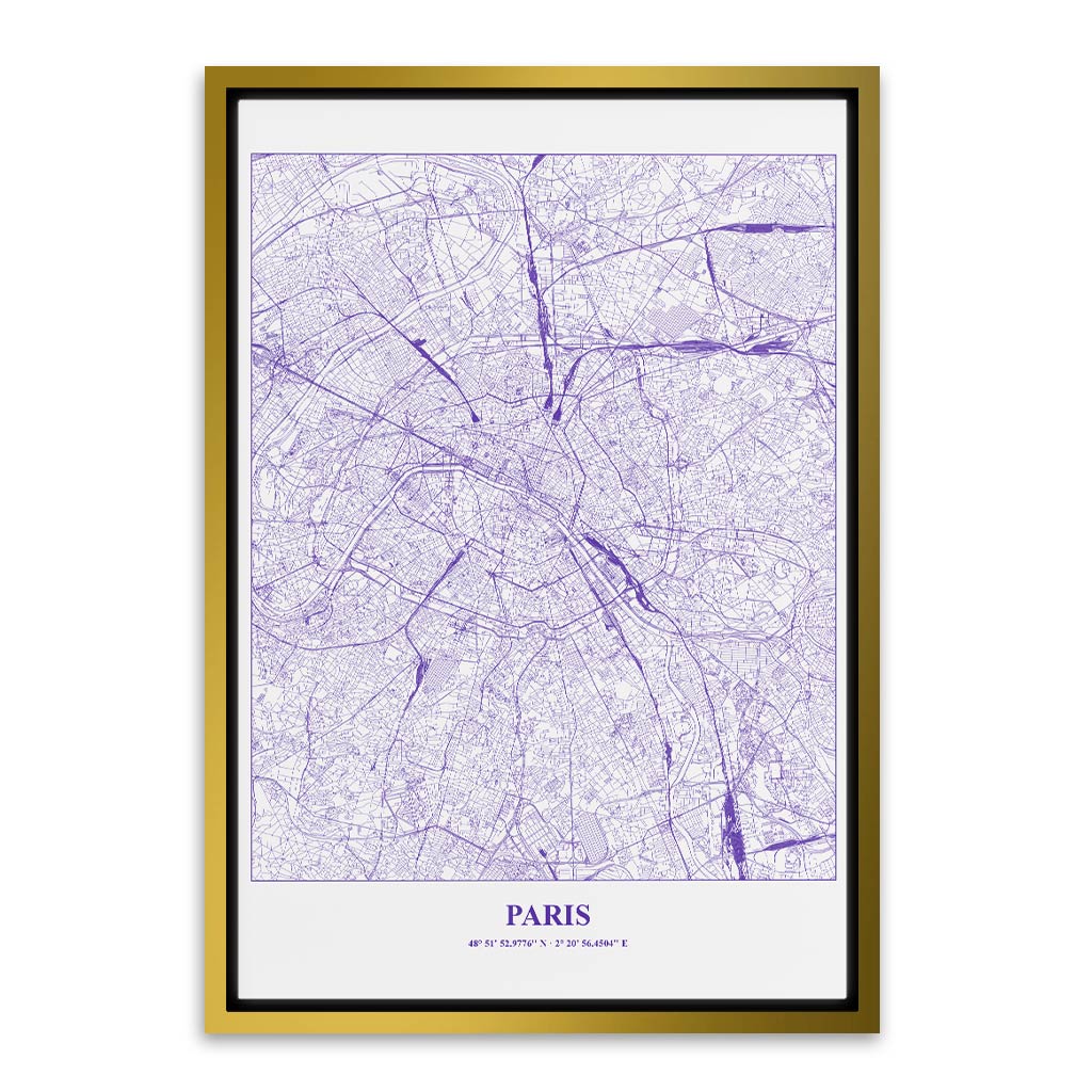 Paris Gold Canvas frame acrylic canvas Frames